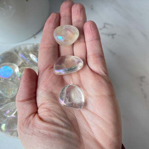 Angel Aura Quartz Tumbled Stone