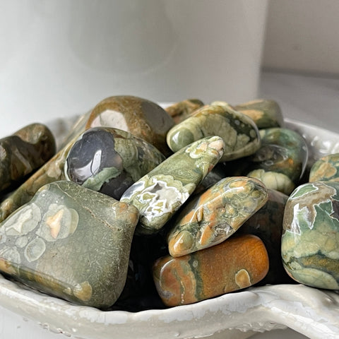 Rainforest Jasper Rhyolite Tumbled Stone