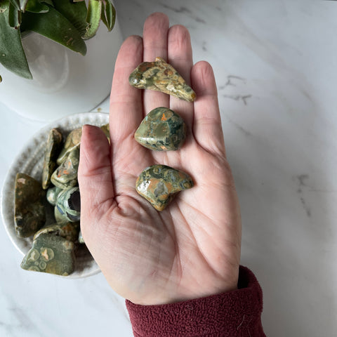 Rainforest Jasper Rhyolite Tumbled Stone