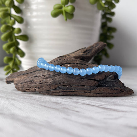 celestite gemstone bracelet