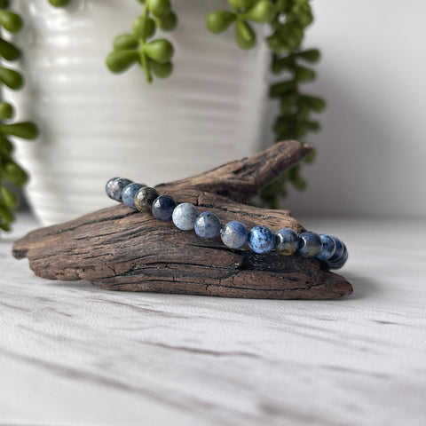 dumorterite 6 mm gemstone bracelet