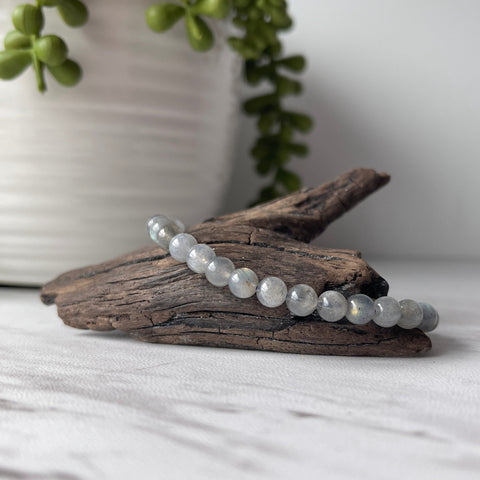 labradorite gemstone bracelet 6 mm