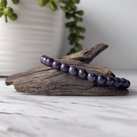 lepidolite gemstone bracelet 6 mm