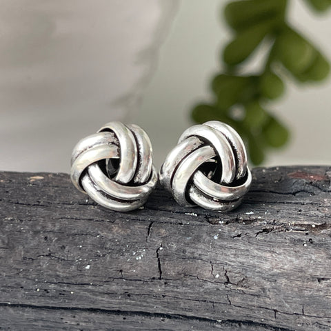 Sterling Silver Knot Studs