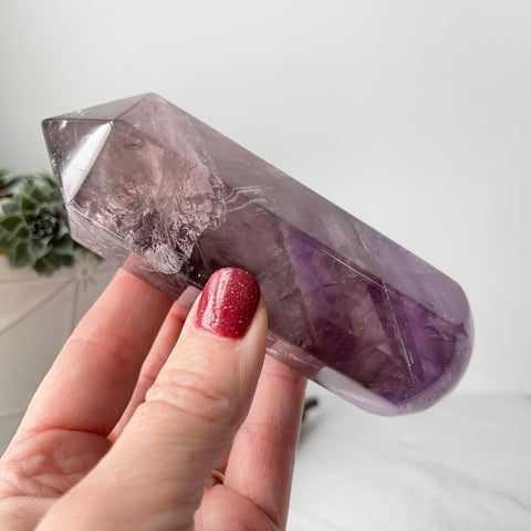 Amethyst crystal stone wand