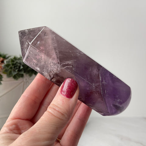 Amethyst crystal stone wand