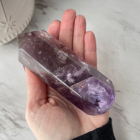 Amethyst crystal stone wand