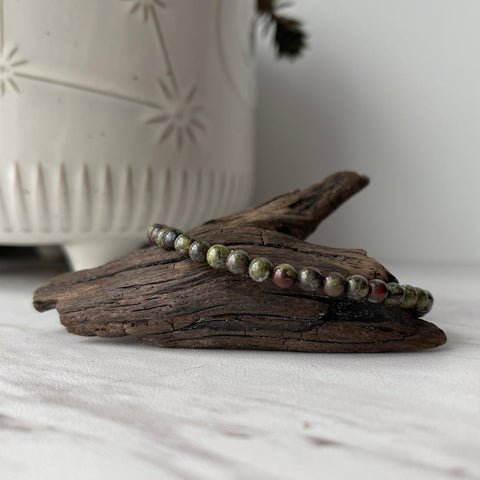 deagon's blood jasper gemstone bracelet