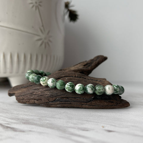 tree agate gemstone bracelet