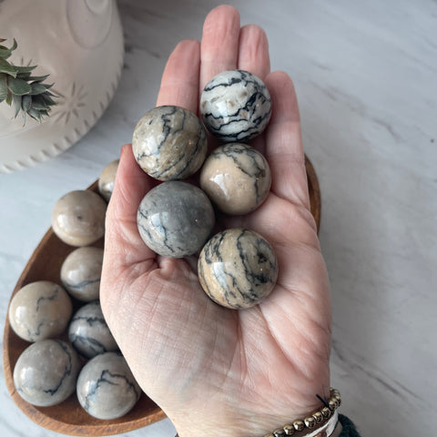 Pink Zebra Jasper Mini Sphere