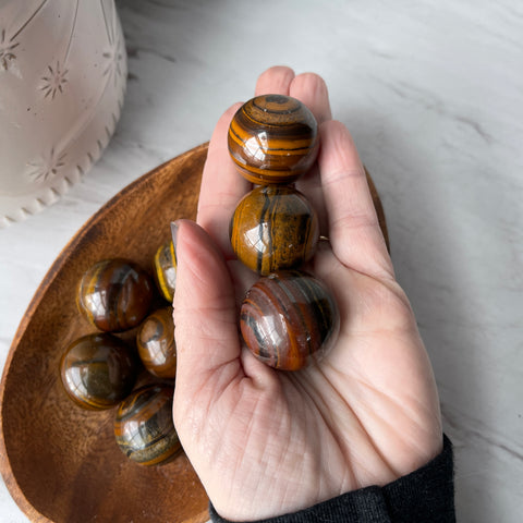 Tiger Eye Mini Spheres