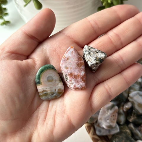 Extra Quality 8th Vein Ocean Jasper Tumbles - Choose Your Own Set of Three