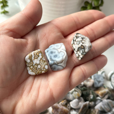 Extra Quality 8th Vein Ocean Jasper Tumbles - Choose Your Own Set of Three