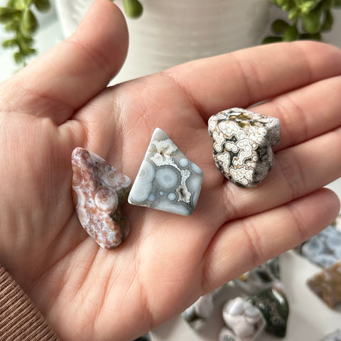 Extra Quality 8th Vein Ocean Jasper Tumbles - Choose Your Own Set of Three