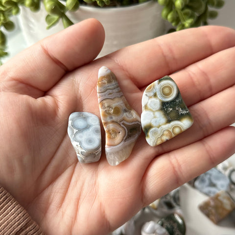 Extra Quality 8th Vein Ocean Jasper Tumbles - Choose Your Own Set of Three