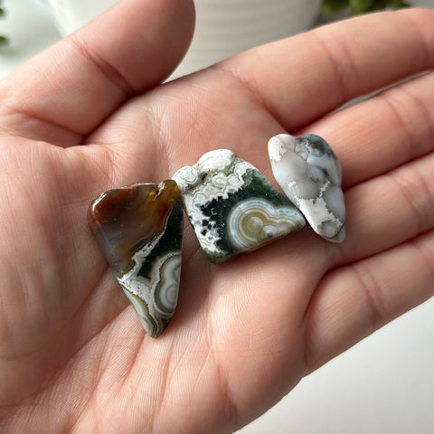 Extra Quality 8th Vein Ocean Jasper Tumbles - Choose Your Own Set of Three