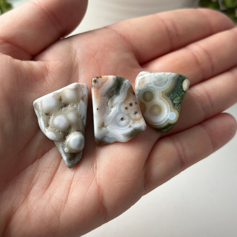 Extra Quality 8th Vein Ocean Jasper Tumbles - Choose Your Own Set of Three