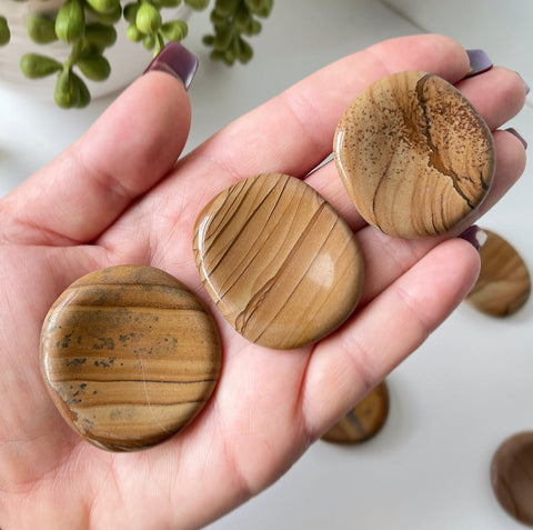 picture jasper worry stone