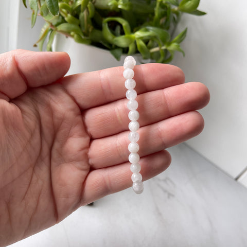 Rainbow Moonstone Gemstone Energy Bracelet - 6 mm