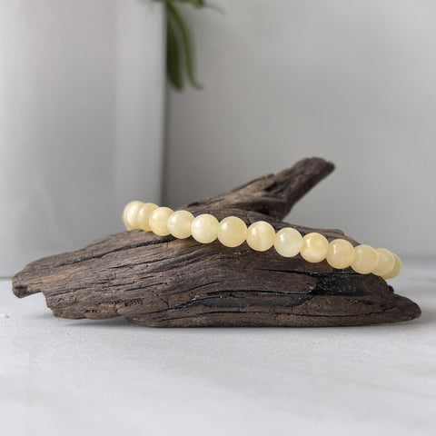 lemon calcite 6 mm bracelet