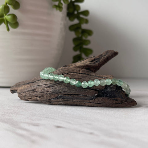 green aventurine faceted bracelet