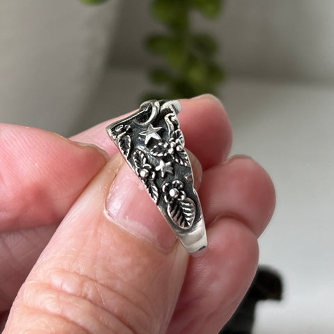 sterling silver mushroom ring