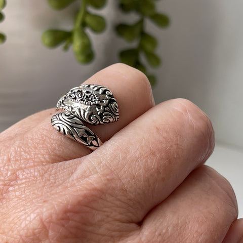 Sterling Silver Adjustable Spoon Ring