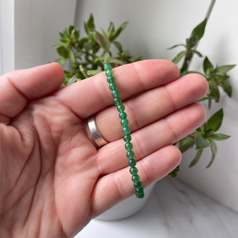 Pulsera de energía con piedras preciosas de aventurina verde