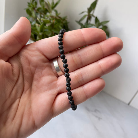 Lava Stone Gemstone Energy Bracelet