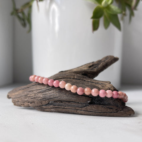 rhodonite gemstone bracelet