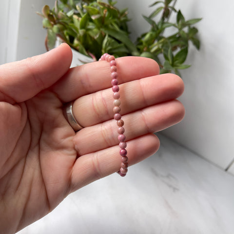 Rhodonite Gemstone Energy Bracelet