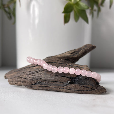 rose quartz gemstone bracelet