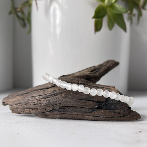 selenite gemstone bracelet