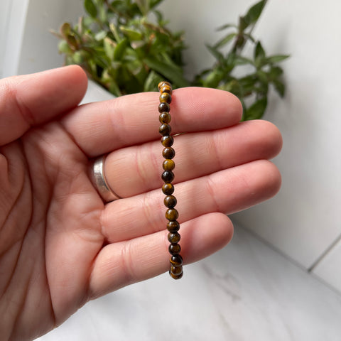 Pulsera de energía con piedras preciosas de ojo de tigre