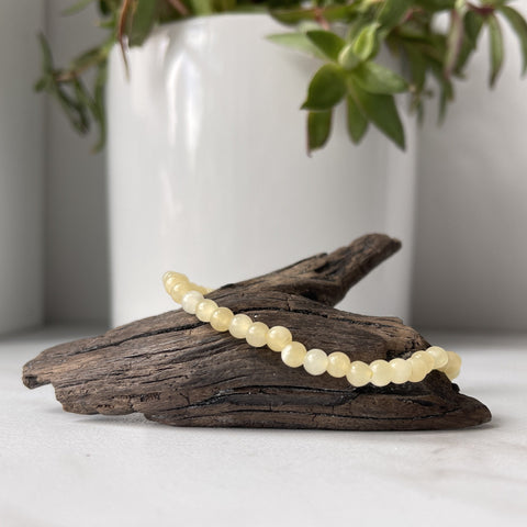 lemon calcite gemstone bracelet