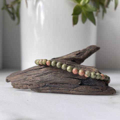 unakite gemstone bracelet