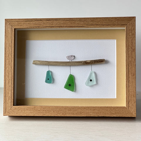 Sea Glass Bird House Picture