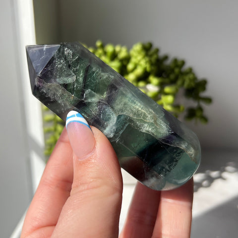 Rainbow Fluorite Chubby Wand