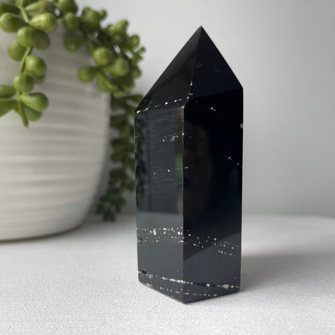 snowflake obsidian crystal stone tower 