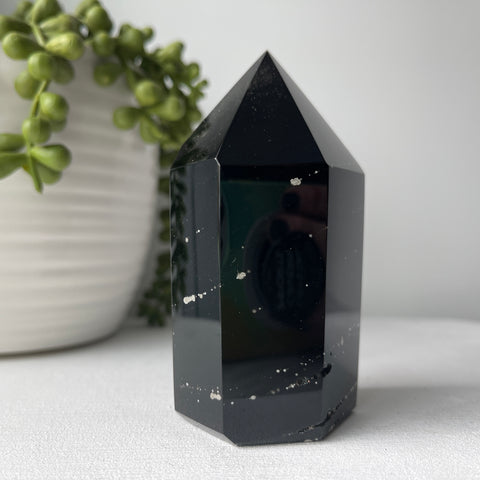 snowflake obsidian crystal stone tower 