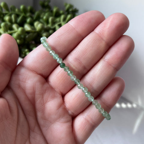 green aventurine faceted bracelet