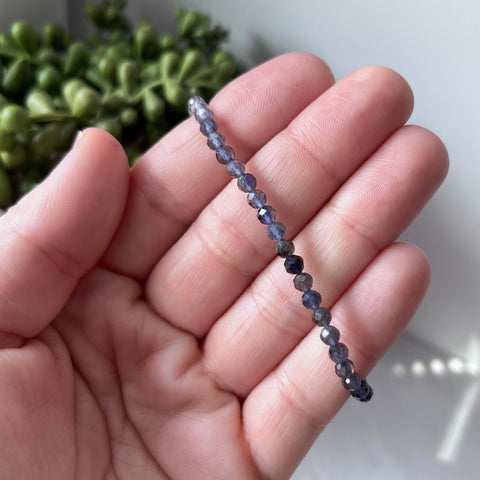 Iolite Faceted Gemstone Bracelet