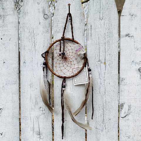 Genuine Native American Dream Catcher With Crystal