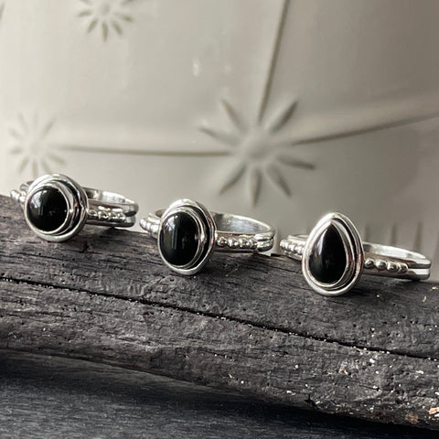 Black Onyx Sterling Silver Ring