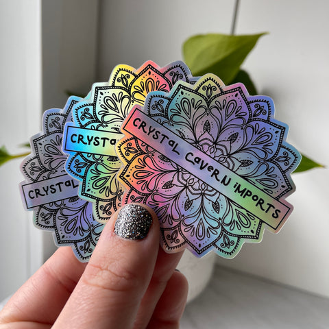 Holographic Mandala Waterproof Vinyl Sticker