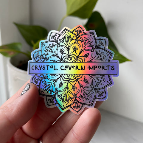 Holographic Mandala Waterproof Vinyl Sticker