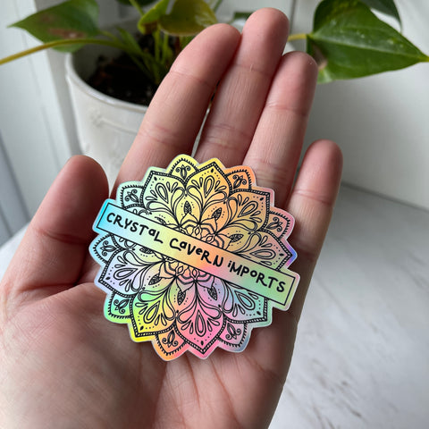 Holographic Mandala Waterproof Vinyl Sticker