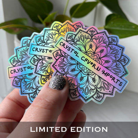 Holographic Mandala Waterproof Vinyl Sticker