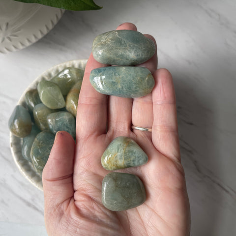 African Aquamarine Tumbled Stone