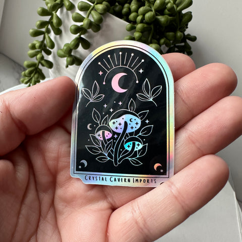 Holographic Mushroom Sticker